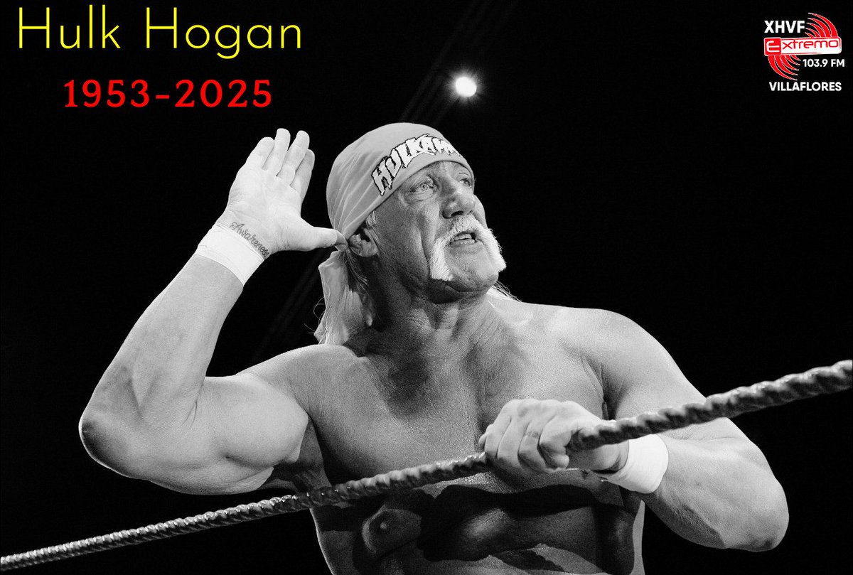 ExtremoVF's tweet photo. El icónico luchador profesional y leyenda de la WWE, Hulk Hogan, cuyo nombre real era Terry Gene Bollea, falleció a la edad de 71 años. https://t.co/xsswSfK6f6