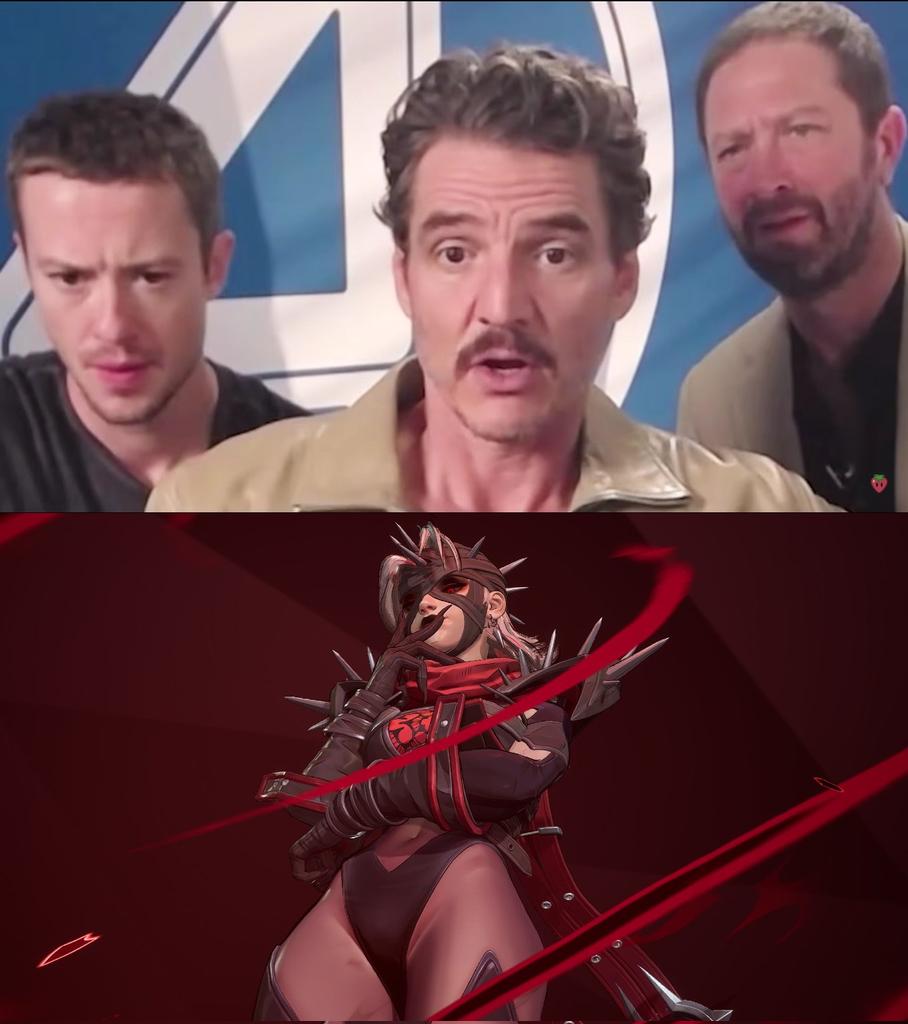BlogMarvelll's tweet image. Dans le cadre de la promo de #Les4Fantastiques, le casting s’est essayé à Marvel Rivals.
Et là… Ils sont tombés sur un skin très particulier pour Sue Storm 😅
- Vanessa Kirby : « Gardez ça en tête pour la suite ! »
- Pedro Pascal : « Costumier, prends des notes. »