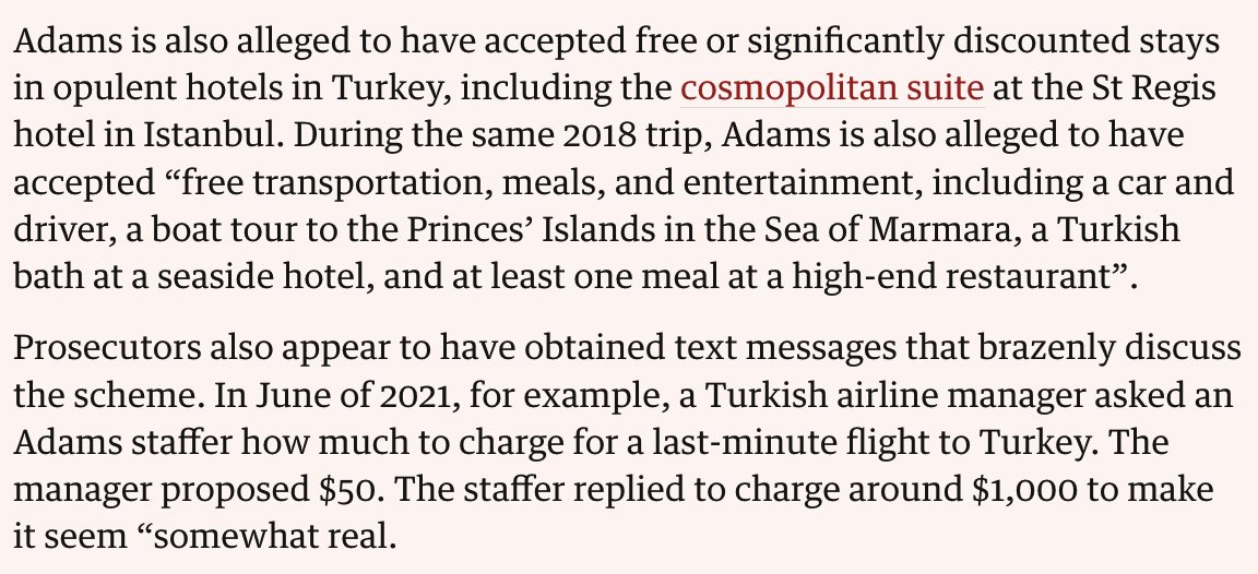 <a href="/ericadamsfornyc/">Eric Adams</a> Eric Adams is joking about traveling to Istanbul despite having been flown there multiple times by the Turkish government as part of a quid pro quo.