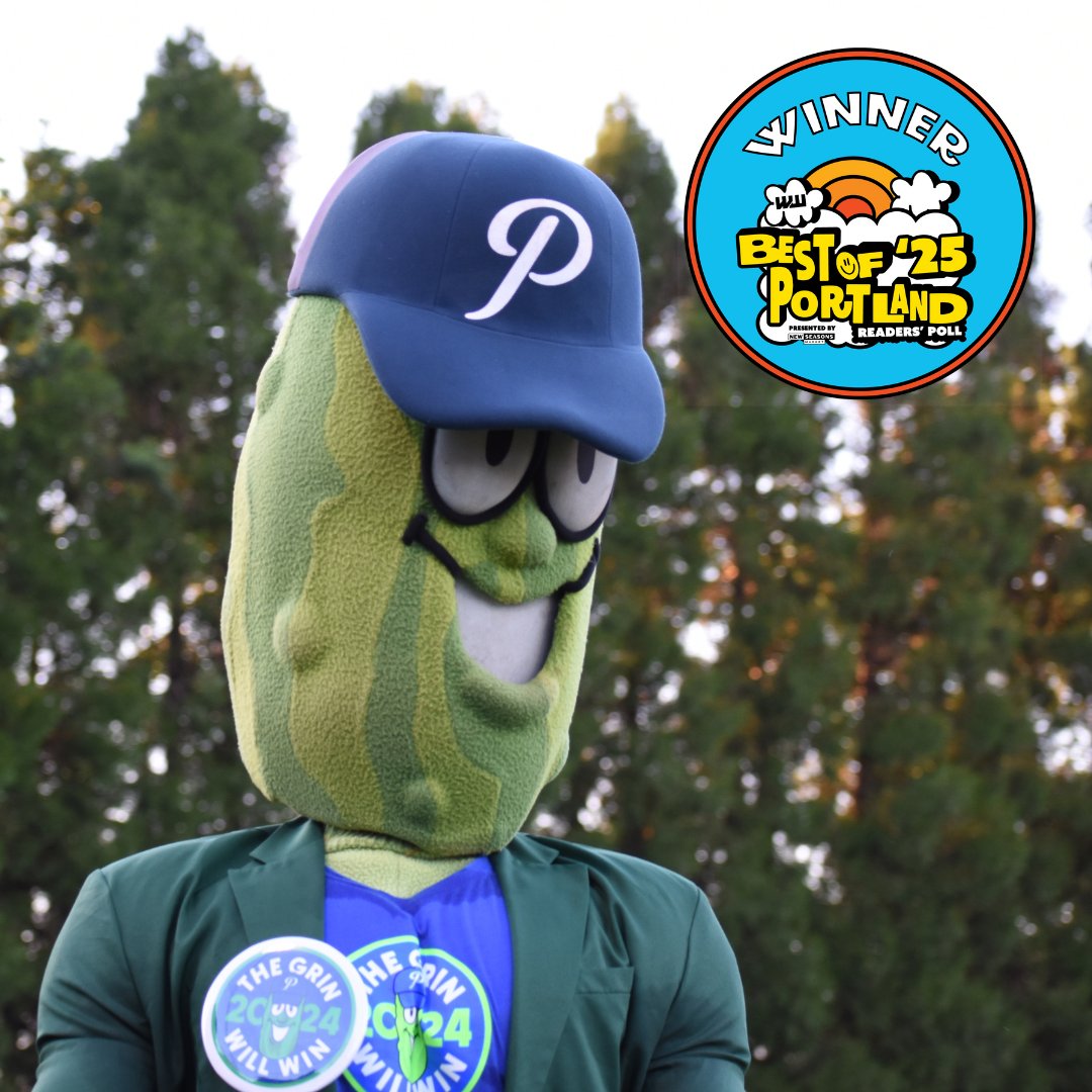 picklesbaseball's tweet image. The people have spoken... and Dillon T. Pickle is the best mascot in Portland as voted for in Willamette Week's Best of Portland poll!
Huge thanks to the incredible Pickles fans who showed up and voted. Dillon couldn’t have done it without your love, support, and unrelenting…