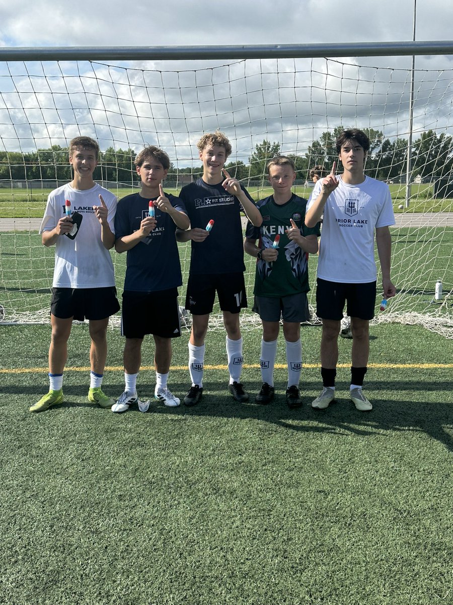 That's a wrap on the PL Boys Soccer Summer Training Program. A few things to celebrate today:
1.  The 3v3 Champs (pictured above). 8 straight wins. 
2.  Tanner Long with a strong performance on the Beep Test!
3.  Between 50-80 players  at sessions throughout the summer.