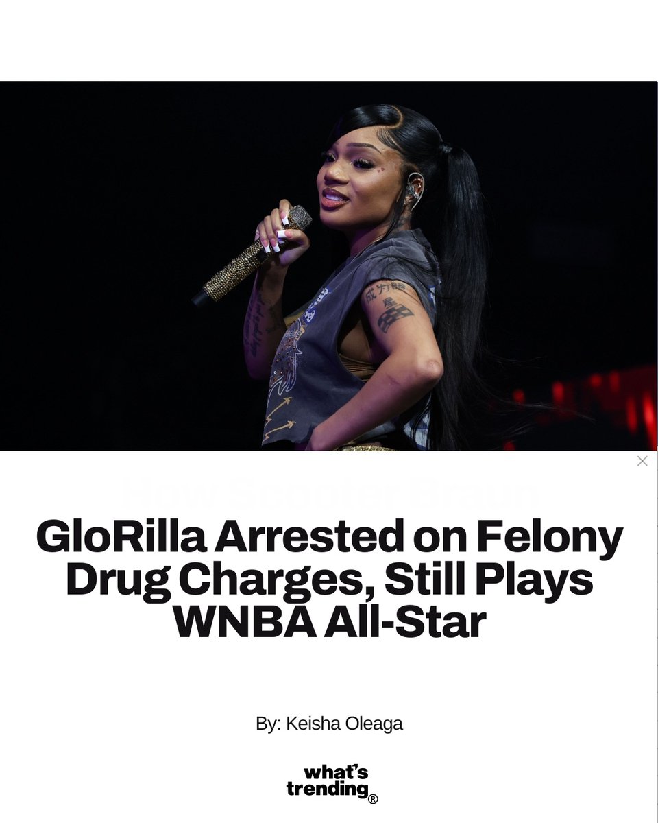 WhatsTrending's tweet image. GloRilla was arrested on felony drug charges just hours before lighting up the WNBA All-Star stage.
🔗 whatstrending.com/glorilla-arres…