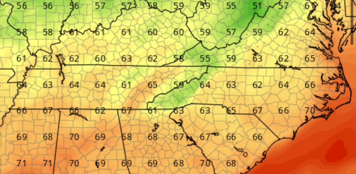 weatherinNC's tweet image. Wouldn’t that be nice? Lows in the lower 60s early August. Cool down possible after this heat wave.
About this time in the year is when we start see interesting changes. We have past the peak of summer.