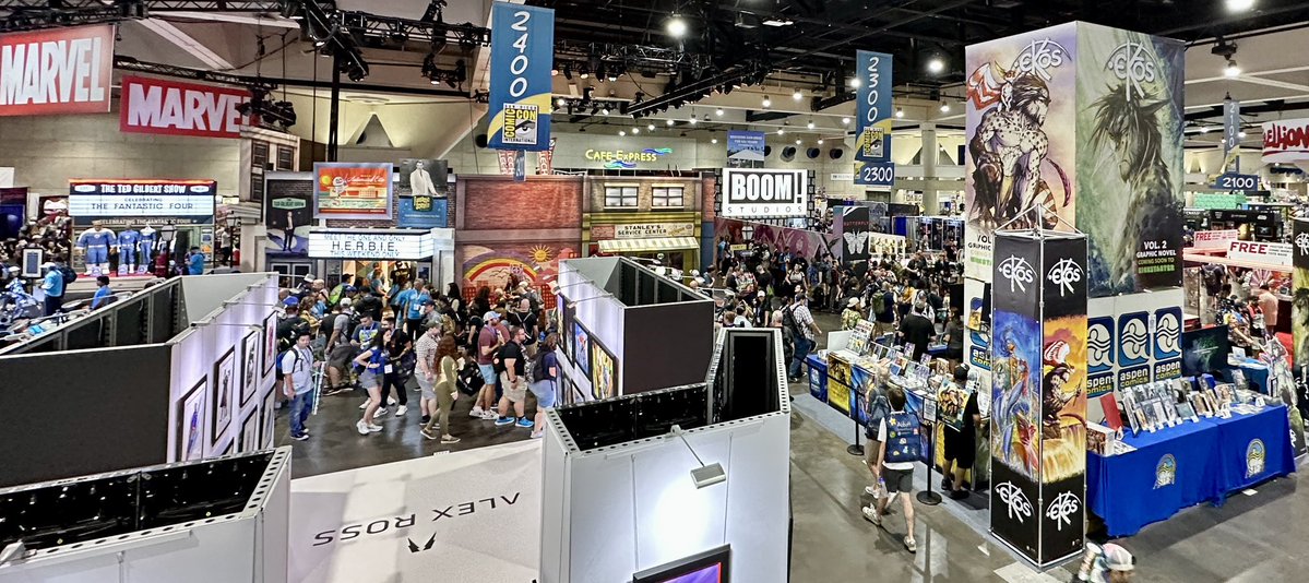 Excited to showcase Ekos at San Diego Comic Con with one of the biggest booths right next to Marvel! So cool that our founder David Maisel’s two "babies" are next to each other!