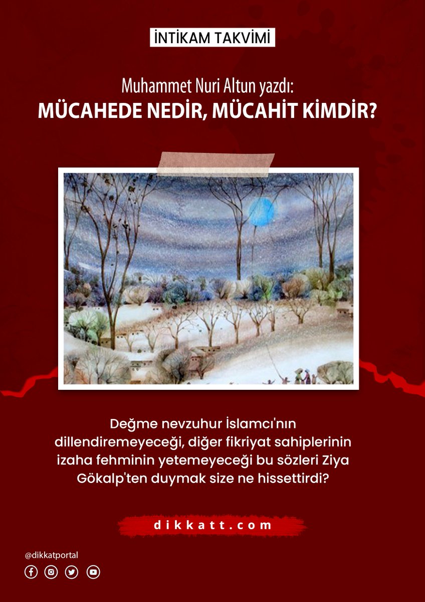#dikkat

Muhammet Nuri Altun yazdı:
MÜCAHEDE NEDİR, MÜCAHİT KİMDİR?

Yazının tamamını okumak için tıklayın:
dikkatt.com/mucahede-nedir…