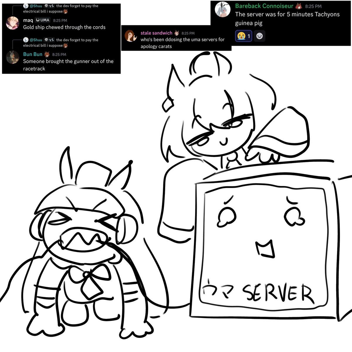 Maq_artalt's tweet image. Shoutout global uma servers for dying for like a minute lmaooo the sos channel was going haywire