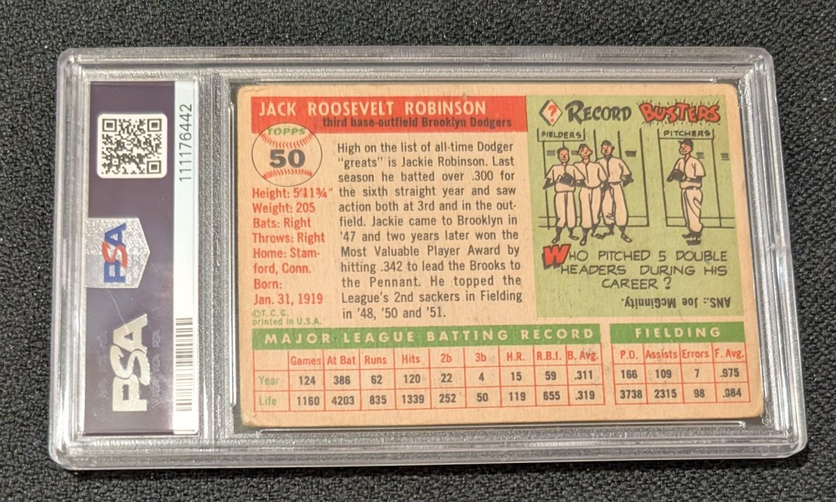 CardsThings's tweet image. Going to make this available before the national!
1955 Jackie Robinson PSA 1
$350
A really nice looking 1
See pinned for rules/ shipping
#CardsThingsStax