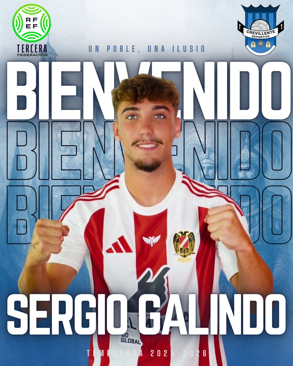 🚨 NUEVO FICHAJE

Sergio Galindo, lateral derecho de 20 años, se une al Crevillente Deportivo 💙

🔹 Llega desde el Real Murcia Imperial
🔹 Debutó en 2ªB con solo 15 años
🔹 Ha pasado por Elche Ilicitano, Silla y ha jugado Copa RFEF con el Real Murcia

¡Bienvenido, Sergio! 🙌