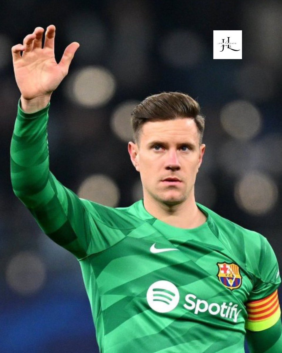 Joel_lorenzo_'s tweet photo. Tema Ter #Stegen y #FCBarcelona. En 2023, el alemán renueva y difiere parte de su salario para que el club pudiera inscribir nuevos fichajes.
El Barça, ficha a Joan García, empuja al alemán que es primer capitán a marcharse. Semanas después, Ter Stegen mueve ficha. https://t.co/0DyzUYZULi