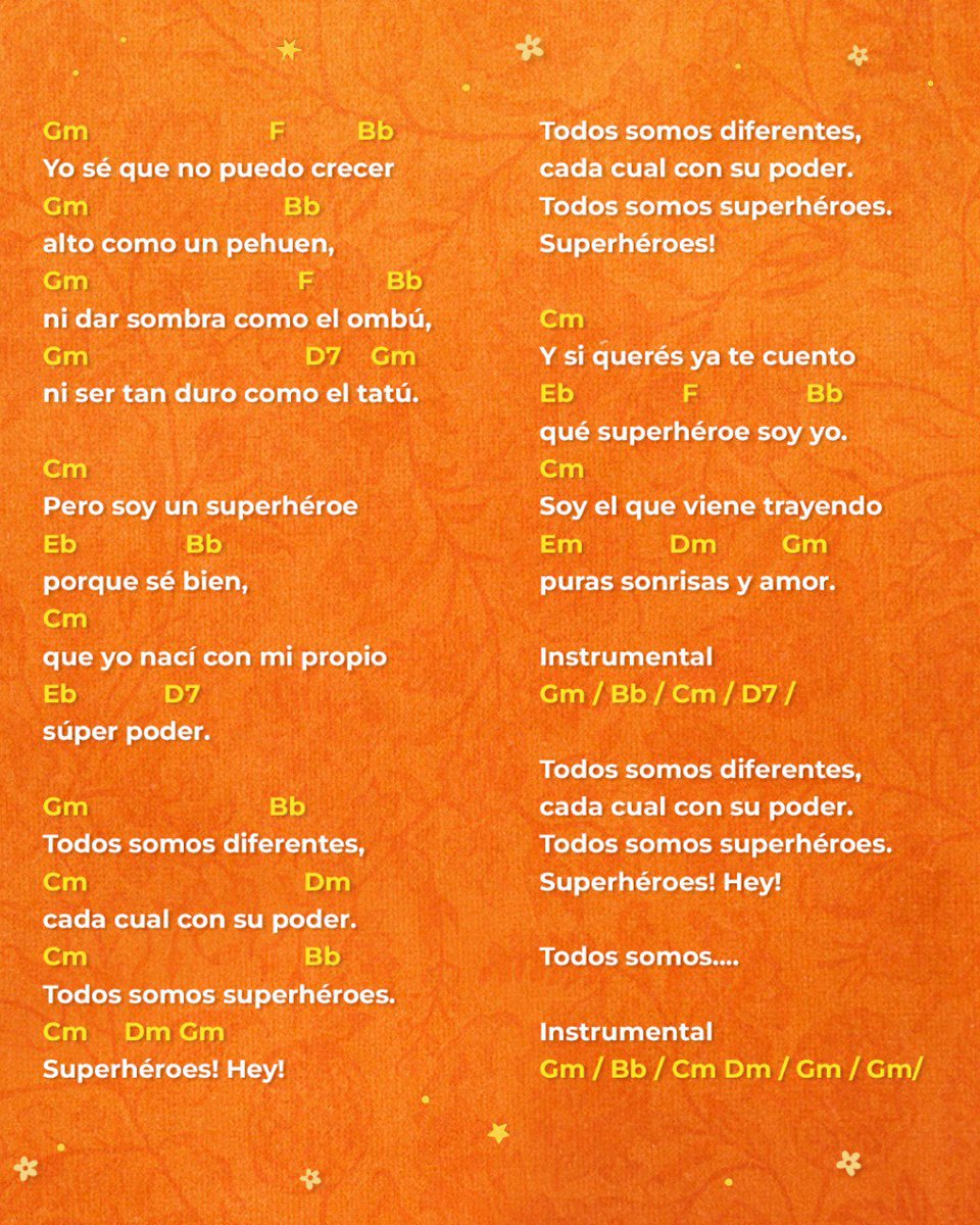Sumamos al cancionero nuestro último lanzamiento 🤗 para que la aprendan, la toquen y suene bien fuerte: Todos somos diferentes, todos somos SUPERHÉROES 🦸🏻‍♀️🦸