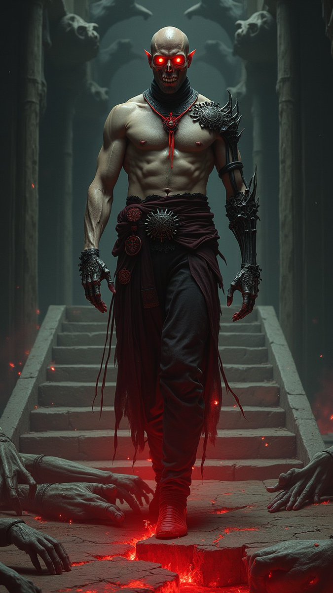 MstrAndr_ART's tweet image. Thronewalker of the Shadow Reaping.
#BoneThrone #ShadowReaper #DarkFantasyMale #Fantasy18plus #InfernalKing #CrimsonEyes #SkeletalElegance #EpicFantasyArt #aiartgallery #UnderworldWarden #GothicDepth #HauntedHall #aiartworld #digitaldarkart #FantasyRealm #aiart