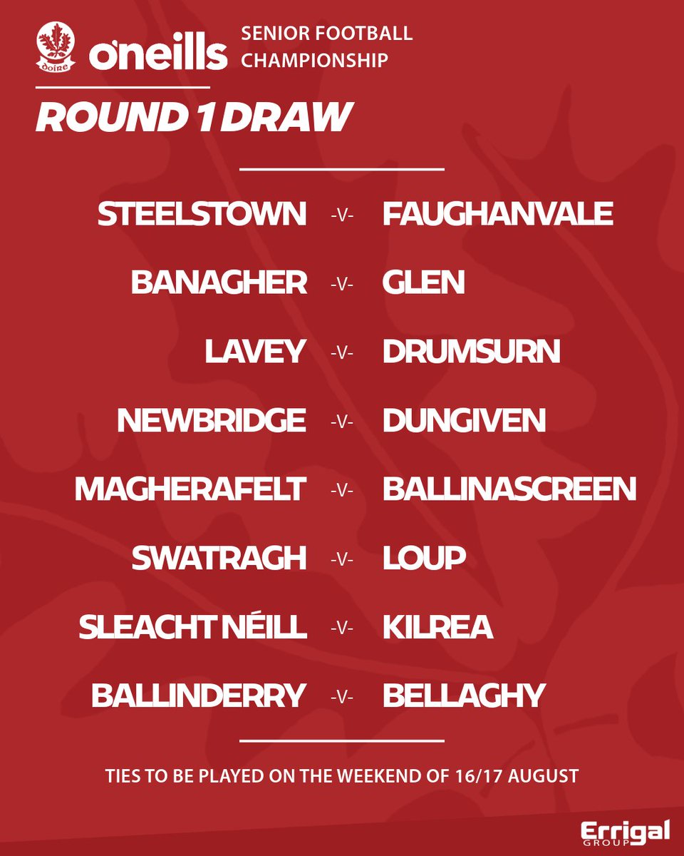 Doiregaa's tweet image. 🏐🇦🇹 The draw for the 2025 𝗼&apos;𝗻𝗲𝗶𝗹𝗹𝘀 𝗦𝗲𝗻𝗶𝗼𝗿 𝗙𝗼𝗼𝘁𝗯𝗮𝗹𝗹 𝗖𝗵𝗮𝗺𝗽𝗶𝗼𝗻𝘀𝗵𝗶𝗽 has been made at Owenbeg this evening ⤵️