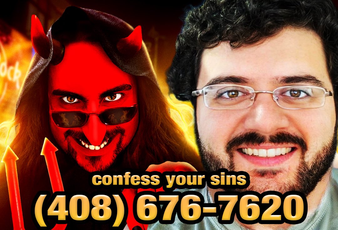 nothinbutlag's tweet image. I’m recording a video with @meatcanyon where we judge your worst sins.
Send in your anonymous sin confessions to (408) 676 7620 and we’ll judge you.
(THE FUNNIER/WEIRDER THE BETTER)