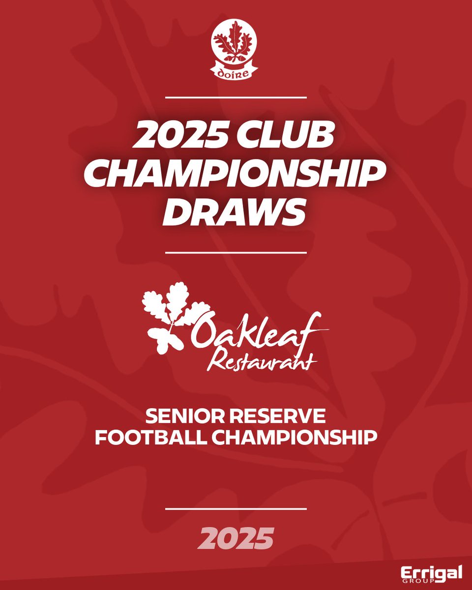 Doiregaa's tweet image. 🏐🇦🇹 The draw for the 2025 𝗢𝗮𝗸𝗹𝗲𝗮𝗳 𝗥𝗲𝘀𝘁𝗮𝘂𝗿𝗮𝗻𝘁 𝗦𝗲𝗻𝗶𝗼𝗿 𝗥𝗲𝘀𝗲𝗿𝘃𝗲 𝗙𝗼𝗼𝘁𝗯𝗮𝗹𝗹 𝗖𝗵𝗮𝗺𝗽𝗶𝗼𝗻𝘀𝗵𝗶𝗽 has been made at Owenbeg this evening ⤵️