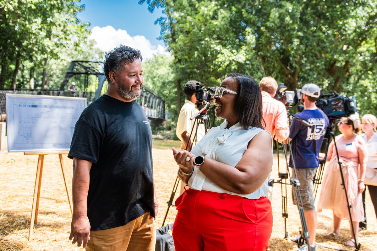Smiles all around today. 

After being closed for years, the historic Mechanic Street Bridge is officially back open and it's better than ever. Now residents, trail users, and local businesses are reconnected to Swinney Park once again.