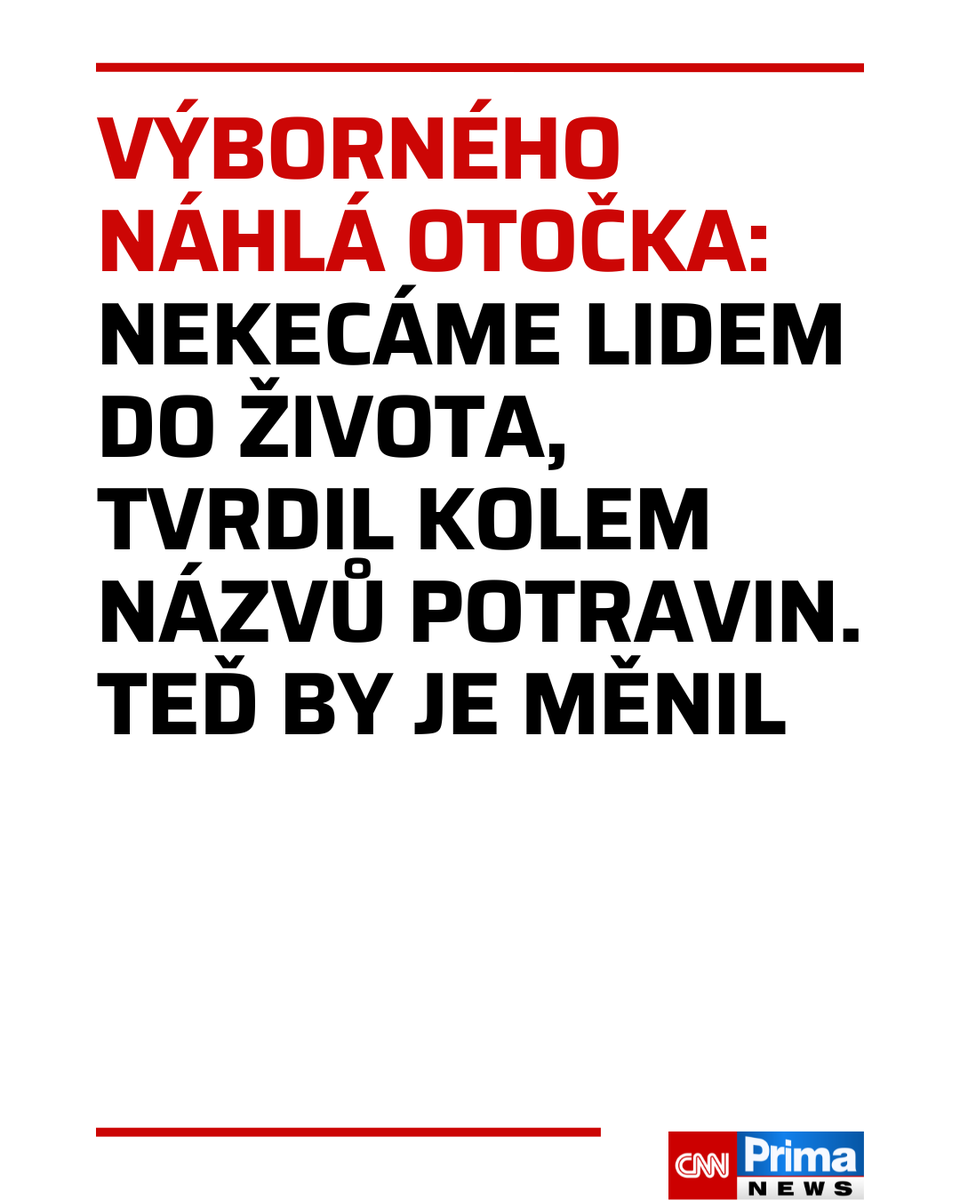 CNNPrima's tweet image. Nechceme kecat lidem do života. Těmito slovy stopl ministr zemědělství Marek Výborný (KDU-ČSL) změnu, podle které by se neměly používat názvy jako „sójový párek“ nebo „čočkový burger“. Jenže po půl roce je spor o označování rostlinných náhražek zpět. Tentokrát chce ministr i přes…