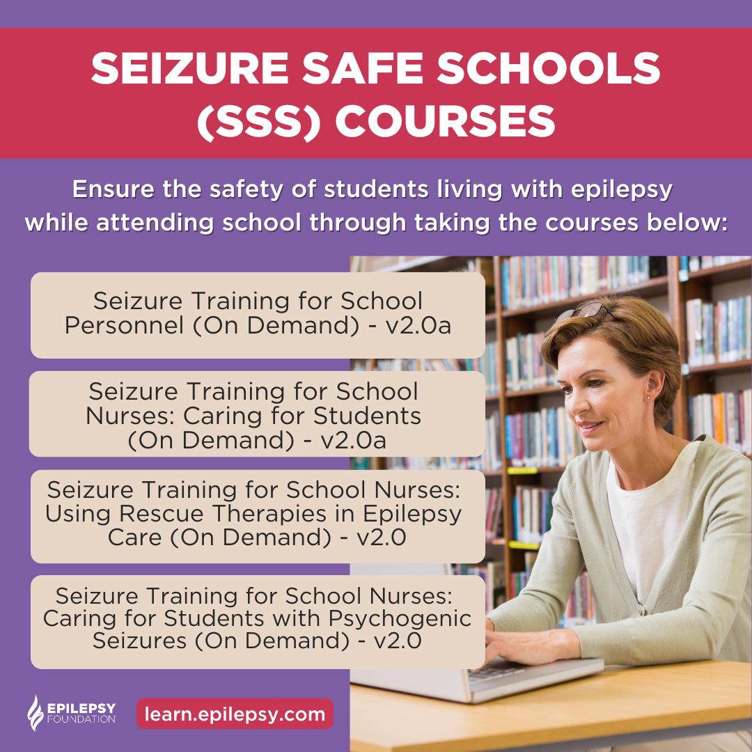 EpilepsyFdn's tweet image. Back-to-school season is right around the corner! Now is the perfect time to prepare your staff to support students with epilepsy. Check out our free Seizure Safe School courses for teachers, school nurses, and administrators at learn.epilepsy.com/?utm_campaign=…