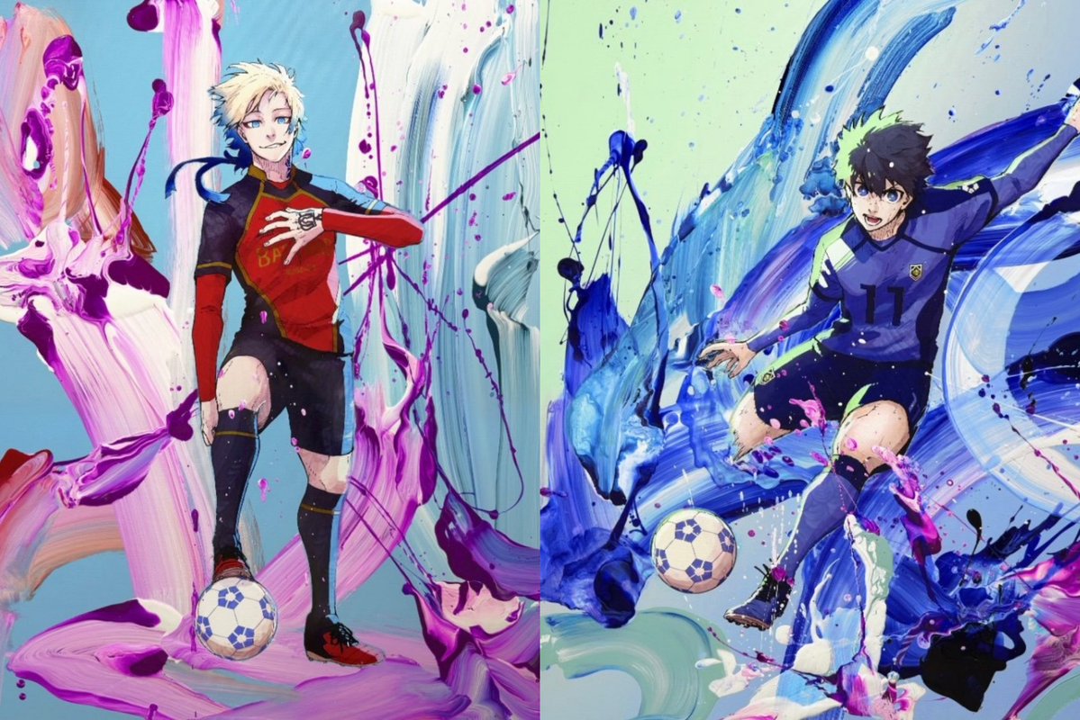 kanteeng's tweet image. kaiser is in red and isagi is in blue which means red and blue couple therefore soukoku and this means dazai and chuuya will be back in chapter 125 and chuuya will call dazai ‘osamu’