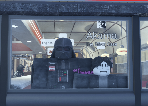 magicalbusses's tweet image. just remembered to post these me and a friend went on a game as akama and aoyama
