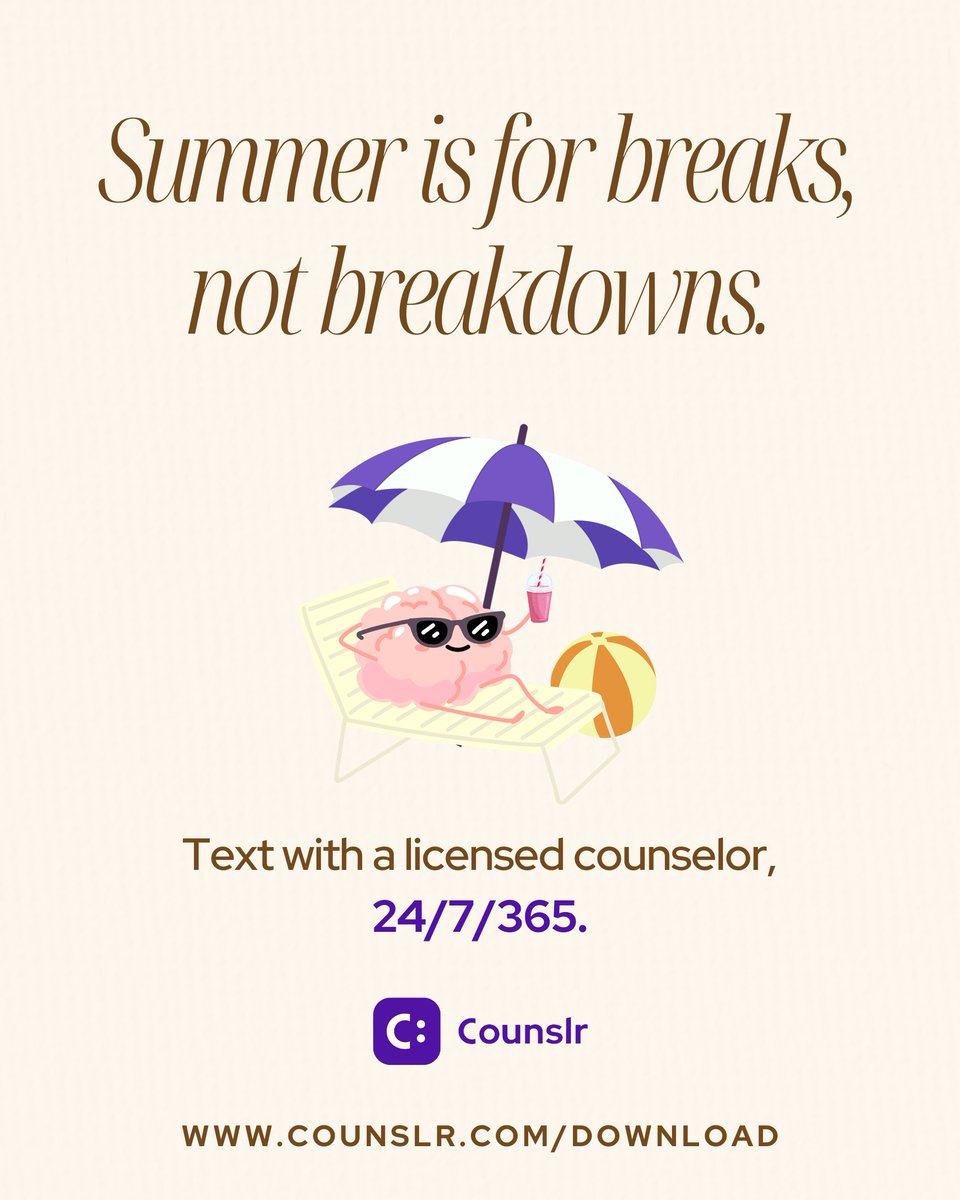 OfficialCounslr's tweet image. You don’t need to hit a breaking point to reach out. Support is just a text away with Counslr, whenever you need it, because caring for your mental health shouldn’t take a vacation.
Learn more at counslr.com
#mentalhealth #counslr #TextSupport #EmployeeWellness…