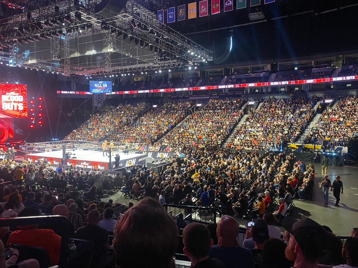 AEWTicketMap's tweet image. On This Day in 2024, AEW ran Dynamite: Blood and Guts from the Bridgestone Arena in Nashville, TN
They drew 5,090