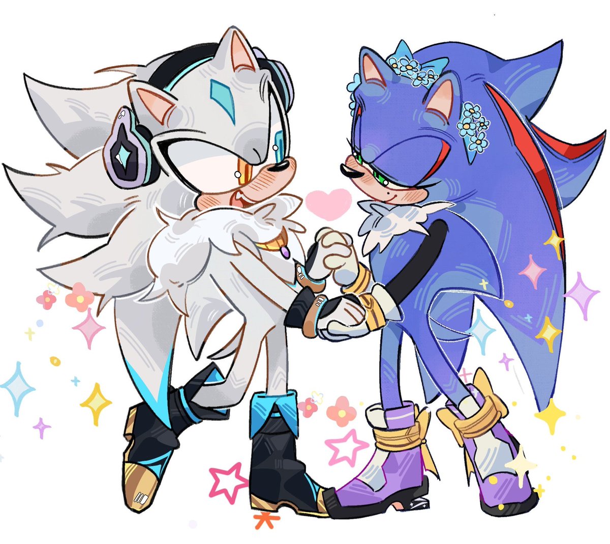 Commissions I’ve gotten from talented artist I love 🫰🩷 I love my babies so much, I feel so happy! 🩵🤍 I can’t stop looking at them……