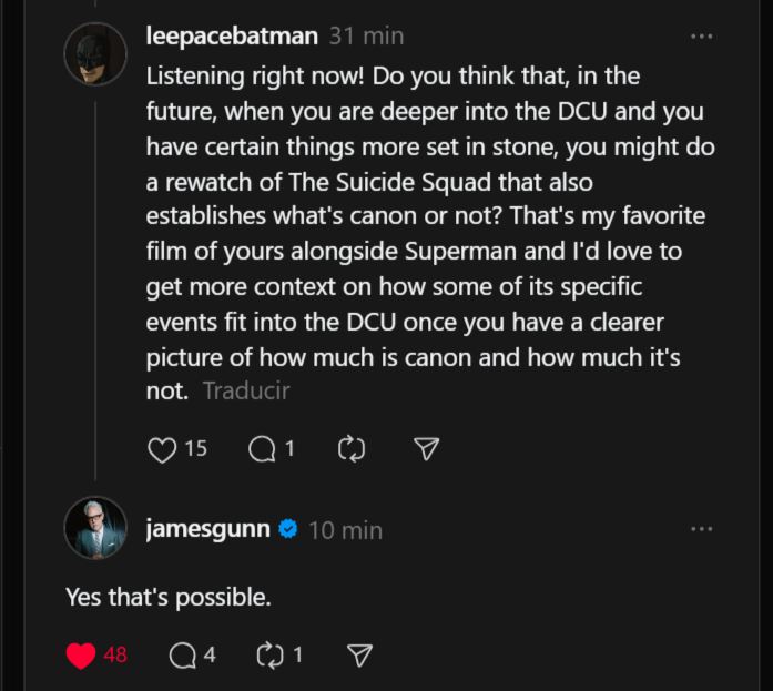 WayneG1939's tweet image. James might do a rewatch podcast of The Suicide Squad akin to the one he's doing of Peacemaker that breaks down what of that film remains canon or not.