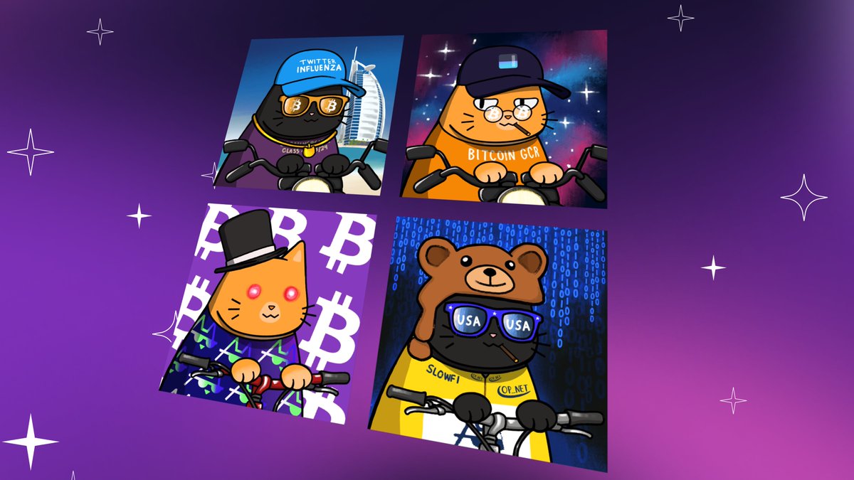 Motocats are believers, traders, degens, and devs.

Pulled from every corner of the chain, now riding on Bitcoin as one.

Bitcoin DeFi is the next wave. Some riders are already CATLISTED and ready to roll 👑

Still on the sideline? Gear up, you don't want to miss this ride 🐈‍⬛🛵