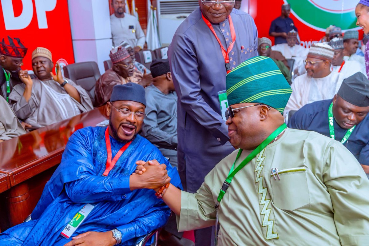 DukeOfOsun's tweet image. Governor Ademola Adeleke with other dignitaries at the 101st PDP NEC Meeting held at the National Secretariat, Wadata Plaza.