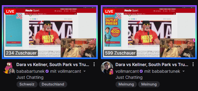 Ogerbiss's tweet image. irgendwas lauft bei baba schief. marcant einfach mehr als doppelt soviele viewer. baba dai senf ist am reifne ;)