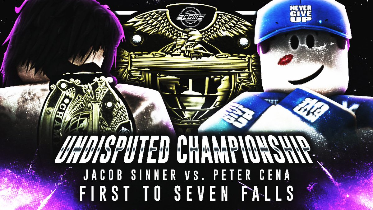 TOMORROW NIGHT!

Being made official... Following the aftermath of #CGWWrestleManiaII, <a href="/iblameptr/">peter</a> has officially invoked his REMATCH CLAUSE against the reigning Undisputed Champion, <a href="/JacobSinnerRW/">Jacob Sinner</a>!

Two of CGW’s very BEST collide with everything on the line.

Who walks out as the