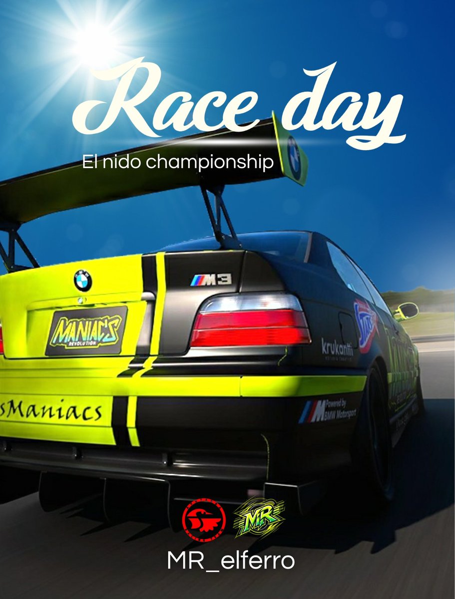 Maniac’s Revolution Club de e-Sports (@maniacs_esports) on Twitter photo 🔴EL NIDO CHAMPIONSHIP 🔴
R4 del campeonato de nuestros compañeros de <a href="/AvutardaTeam/">Avutarda eSports</a>
📍SUZUKA
🏎 BMW M3 '97
⏰️ 22:00
📺 twitch.tv/avutarda_racin…
Mucha suerte Ferro 🍀 🔴EL NIDO CHAMPIONSHIP 🔴
R4 del campeonato de nuestros compañeros de <a href="/AvutardaTeam/">Avutarda eSports</a>
📍SUZUKA
🏎 BMW M3 '97
⏰️ 22:00
📺 twitch.tv/avutarda_racin…
Mucha suerte Ferro 🍀