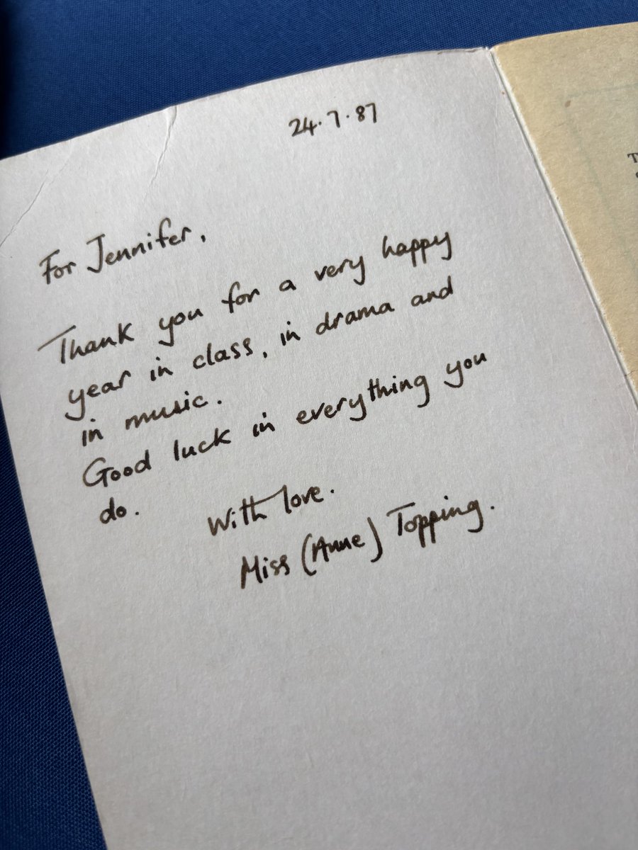 ChopsyBristol's tweet image. Having a clear out of books and I’ve found this one that a teacher gave me in 1987. Obvs it’s a keeper. But would like to say sorry to Mrs Topping for getting brown paint on your trousers some 40 years ago. I did end up learning the piano, which I turned out to be very good at