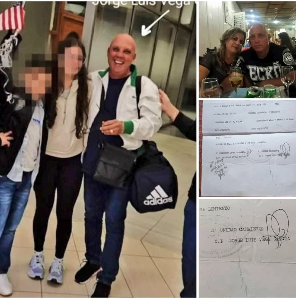 ¡ESCÁNDALO! ESBIRRO DEL MININT ENTRA A EEUU CON PAROLE HUMANITARIO.

Jorge Luis Vega García, ex teniente coronel del MININT y reconocido represor de las prisiones de Agüica y Canaleta en Matanzas, logró ingresar legalmente a Estados Unidos el 20 de enero de 2024, vía aeropuerto