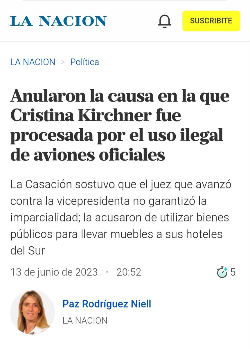 <a href="/IncansableSebas/">Sebas 💫</a> Los boluditos todavía siguen comiendo vidrio con el uso del avión para llevar los diarios al sur. Y eso que la nota salió en LN.

En cambio, el disociado que actúa de presidente lo utiliza para ir a un evento partidario en Córdoba y en todo el mundo. Eso sí, con la nuestra.