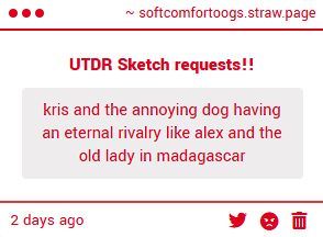 SoftcomfortOogs's tweet image. Strawpage requests!
they totally would
#DELTARUNE #DeltaruneFanart #utdr