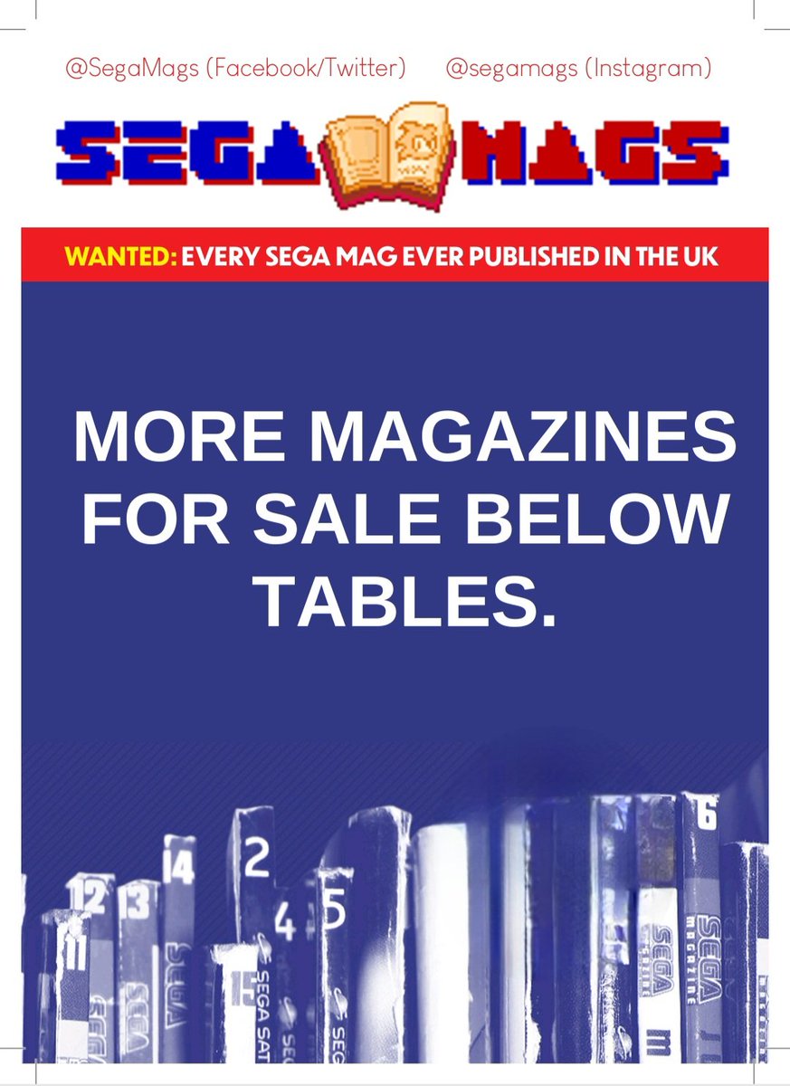 SegaMags's tweet image. We have always been known for our excellent value retro gaming magazines, and we've got around 200 issues coming to @NottsVge.
We may have the best selection of books and collectables these days, but we will never forget our humble magazine roots.
#SegaMags #nottsvge