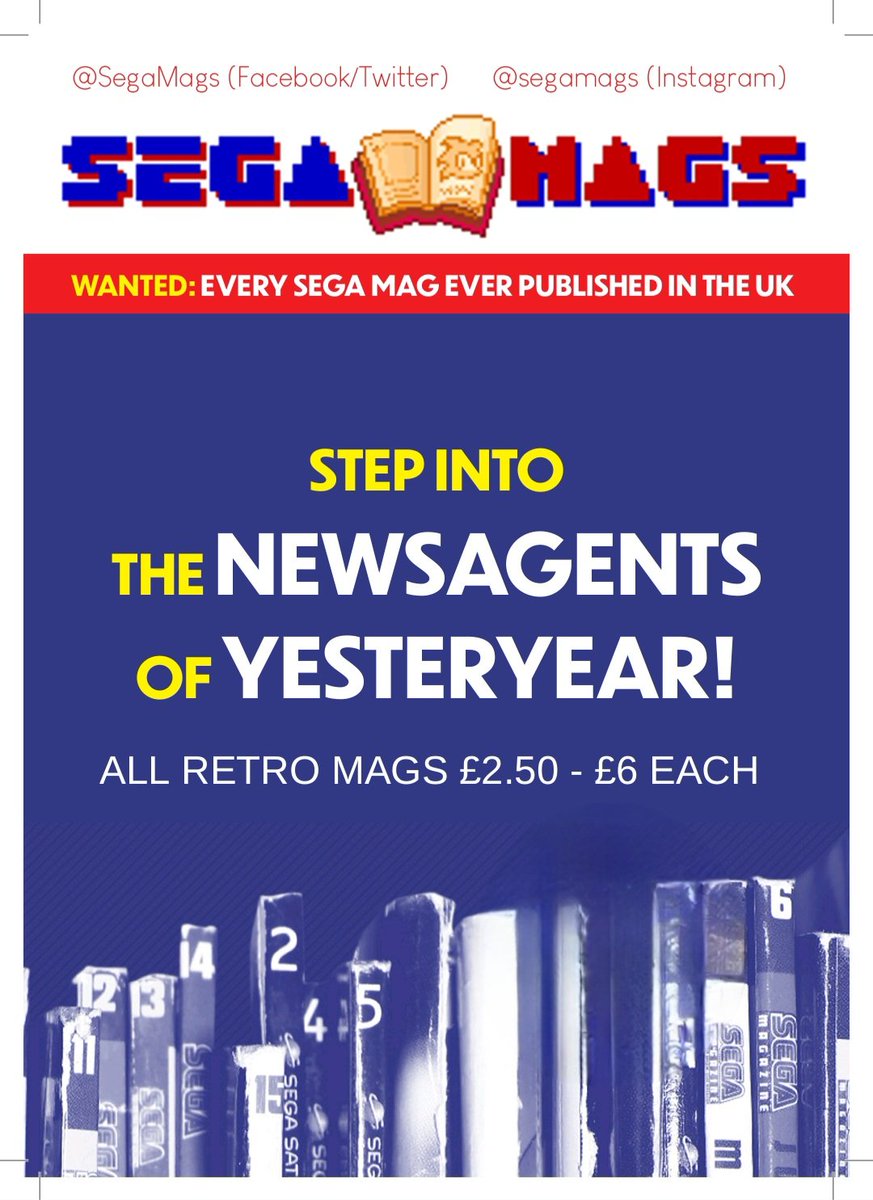 SegaMags's tweet image. We have always been known for our excellent value retro gaming magazines, and we've got around 200 issues coming to @NottsVge.
We may have the best selection of books and collectables these days, but we will never forget our humble magazine roots.
#SegaMags #nottsvge
