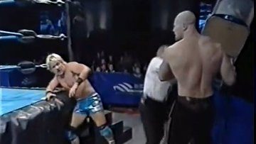 Justin_SofOK's tweet image. In 1 hr, live on twitch.tv/jsofok for a doubleheader of WWA Retribution (12/6/02) + WEW Kickin' Ass Ghetto Booty Style (2/6/03).
Sting's first televised match post-WCW vs. Luger, Jarrett vs. Nathan Jones for the NWA Title, WEW's hardcore hoss battle, 2 Mickie James…