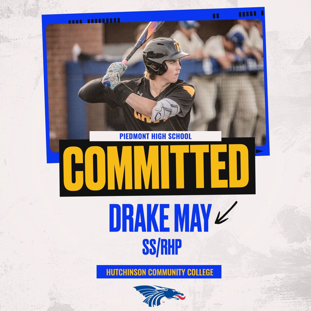 DrakeMay9's tweet image. Excited to announce my commitment to Hutchinson CC to continue my baseball and academic journey! Big thanks to God,my family, coaches, and teammates for all the support. #GoBlueDragons #BreatheFire
@BlueDragonBSB @b_nehls
@WildcatBSB @OK_XPRS_Prime