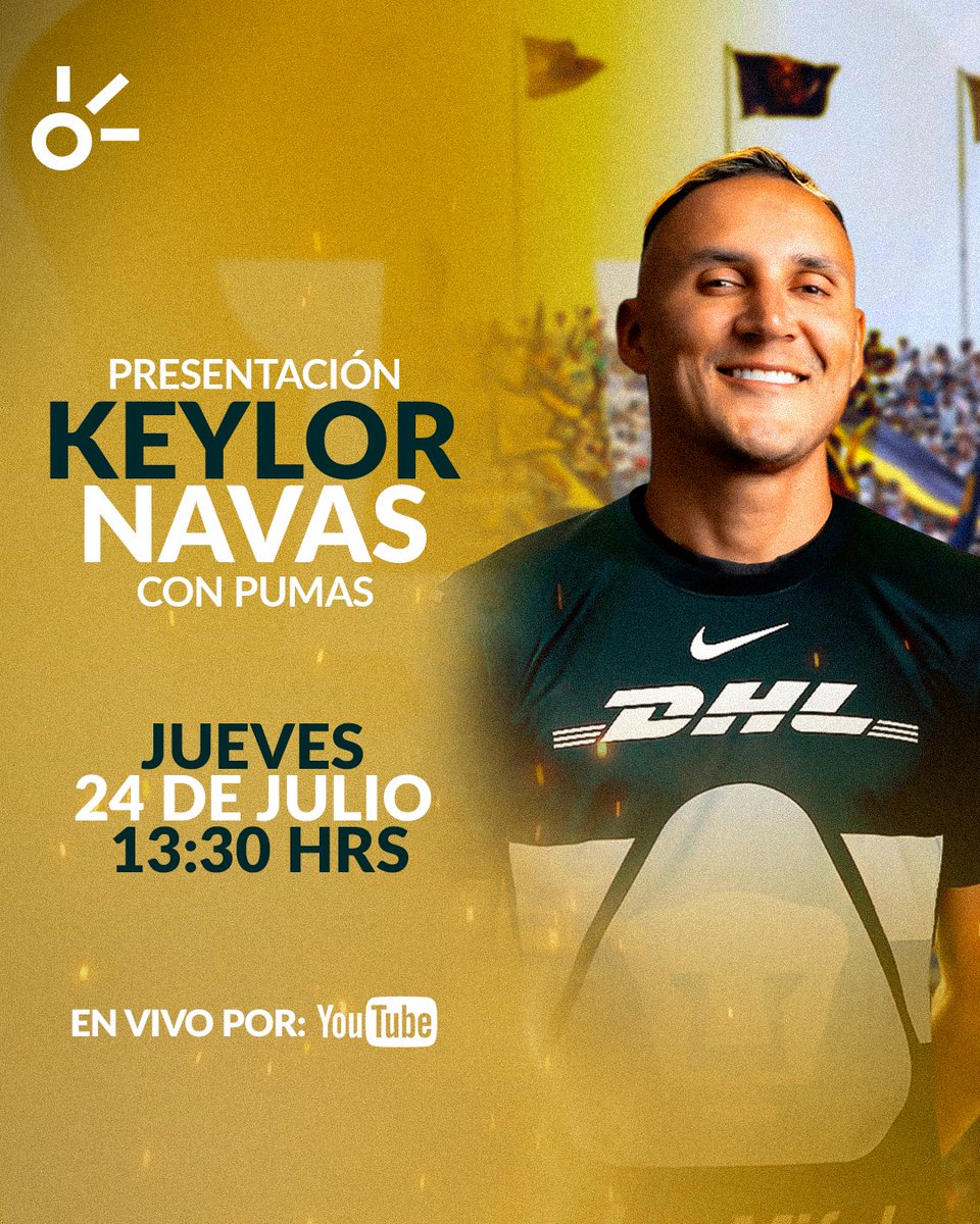 ¡El momento ha llegado!🧤💙

Vive con nosotros la presentación oficial de Keylor Navas como nuevo portero de Pumas 🐾🇨🇷

Una transmisión especial llena de emoción, historia y el inicio de una nueva era en C.U., porque no es solo un fichaje… es un bombazo que sacude a la Liga MX