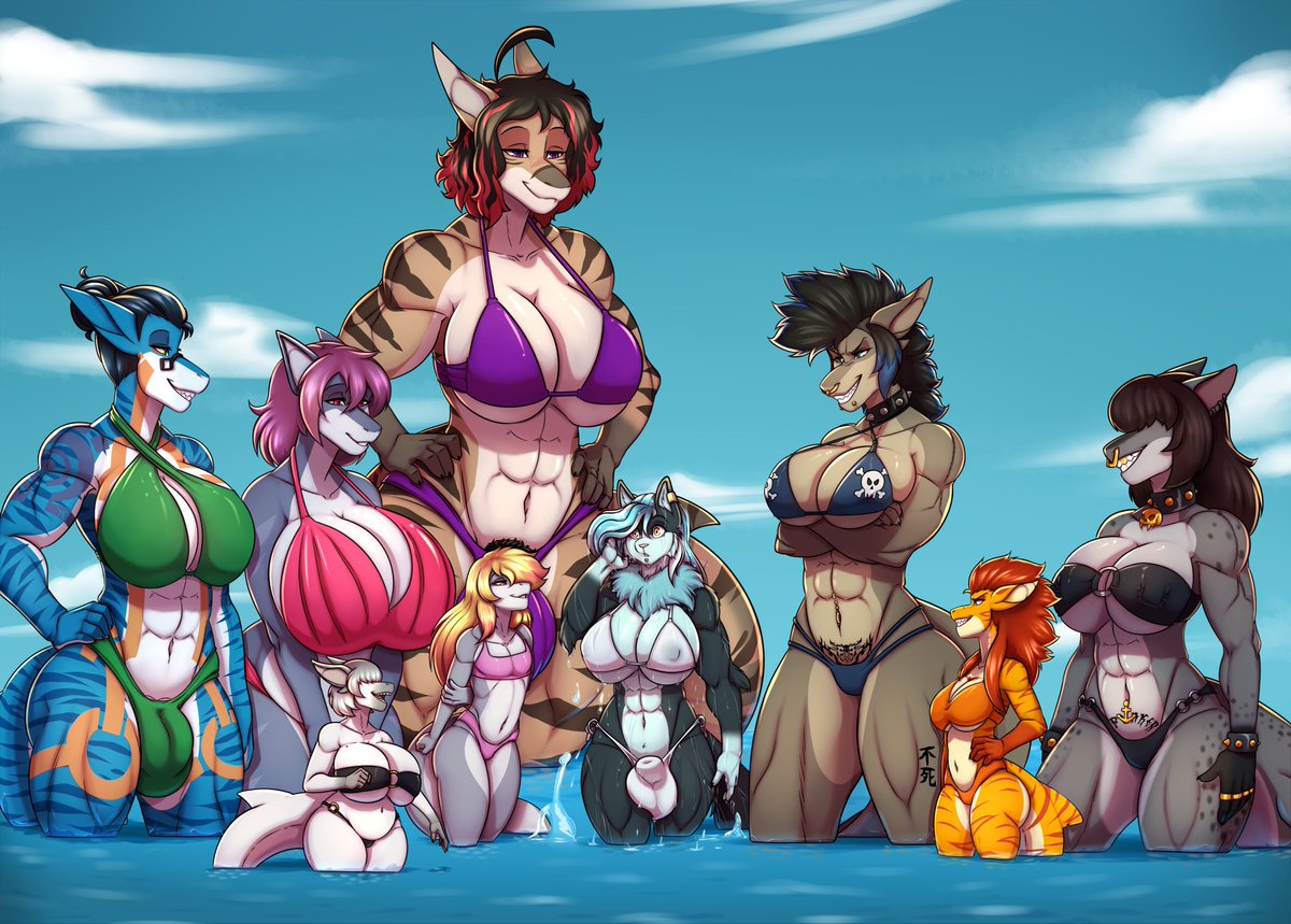 Shark week beach featuring:

<a href="/Grumppupper/">Your girl, Stinky 🔜 Megaplex</a>
<a href="/shark_adrianna/">AdriannaShark 🇺🇦</a>
<a href="/PorbleShorble/">Porble</a>
<a href="/AleksTheBun/">🌸🐇That Bun Over There🐇🌸</a> 
<a href="/Criskwolf/">Kristal Carol 🔞</a>
<a href="/Wolfsky157/">Corrynth the bimbo</a>
<a href="/PunkerShark/">Punk Shark</a>
<a href="/SleeepyWillow/">W I L L O W 🧡 🔜 Megaplex FL</a>
<a href="/TavaPunk/">T A V A</a>

Artist is the lovely @Riro_Ryder 💙💙