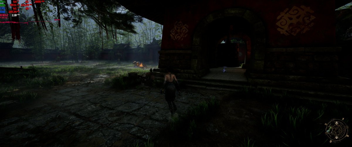 regawdless's tweet photo. #WuchangFallenFeathers is yet another #StutterStruggle #UnrealEngine5 mess. Performance is bad, even a 5090 needs upscaling at 3440x1440 AND frame gen, even then can only lock at 110fps with blurry visuals and STUTTERS. Every few seconds, traversal stutter. It's bad. Unfortunately, because the game itself seems to be good. But look at these stutters, the frame graph is brutal.
