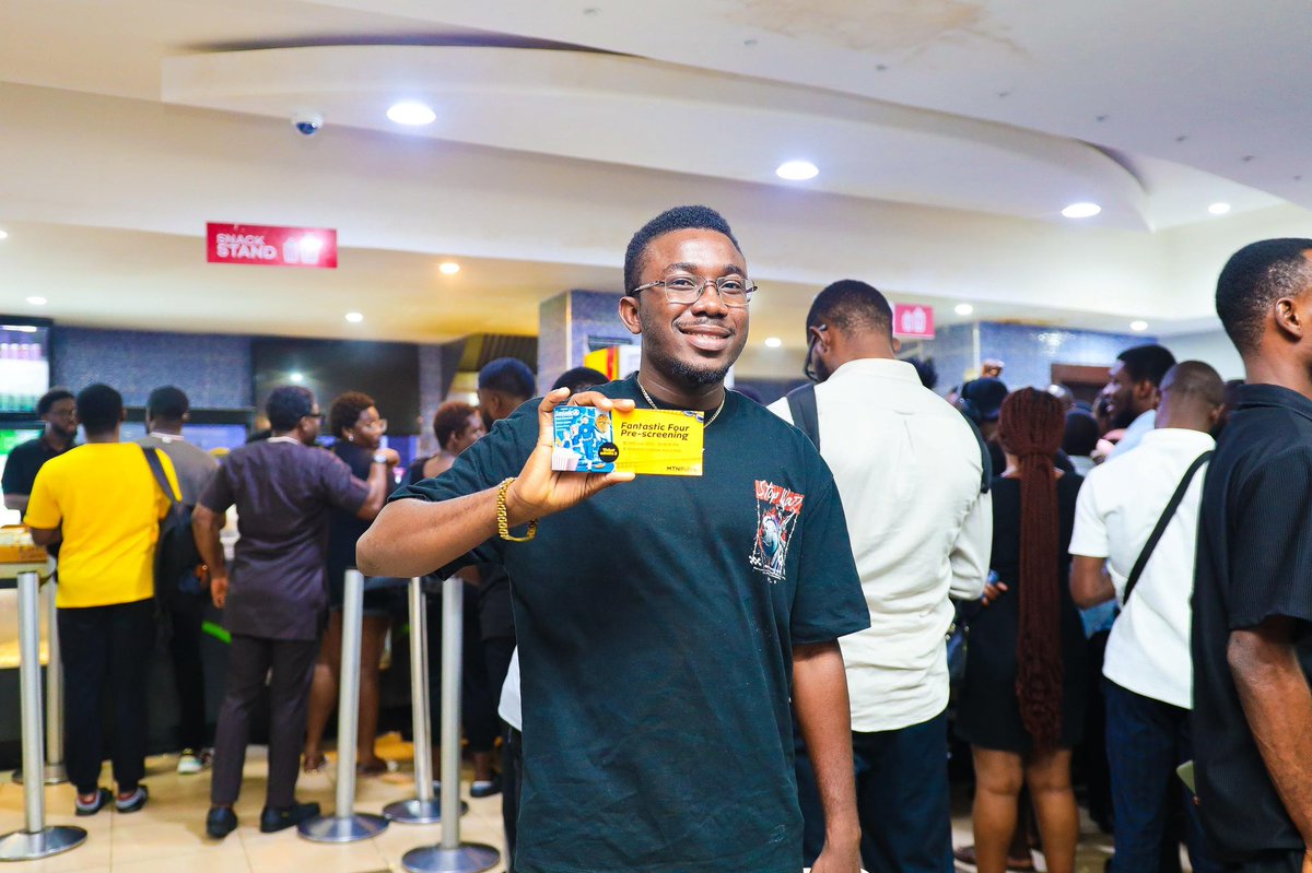 MTNGhana's tweet image. Light! Camera! Fantastic Fouuuurrr! 🔥🗿💨
We are inside Silverbird Cinema for the pre-screening of the Fantasitc Four!
Powered by MTN Pulse.
#MTNPulse #MTNMovieMania