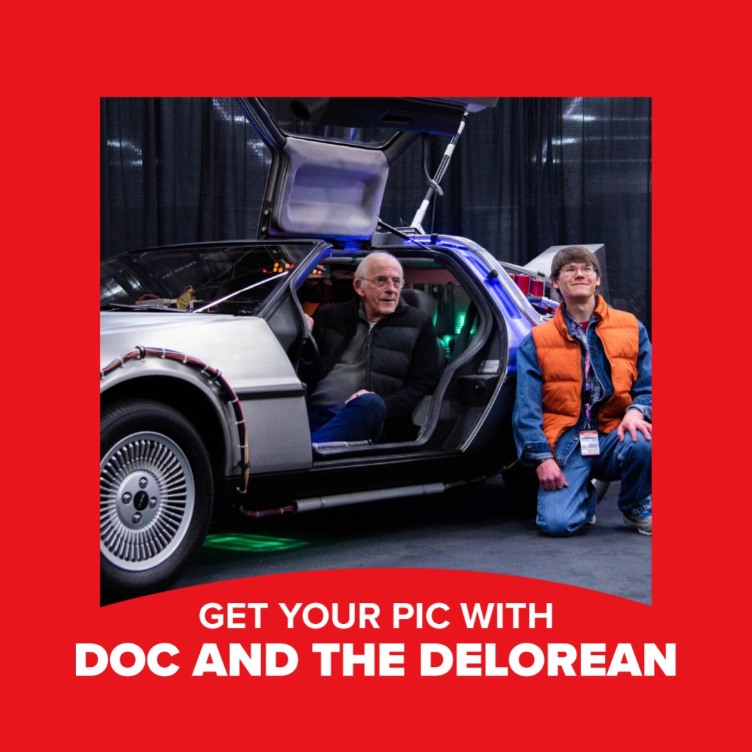 FANEXPOCANADA's tweet image. The most iconic time machine is headed for FAN EXPO Canada, and so is the driver. Don't miss your chance to snag a photo op with Christopher Lloyd and the Delorean. Buy or upgrade your photo ops now: spr.ly/6014fKkJj