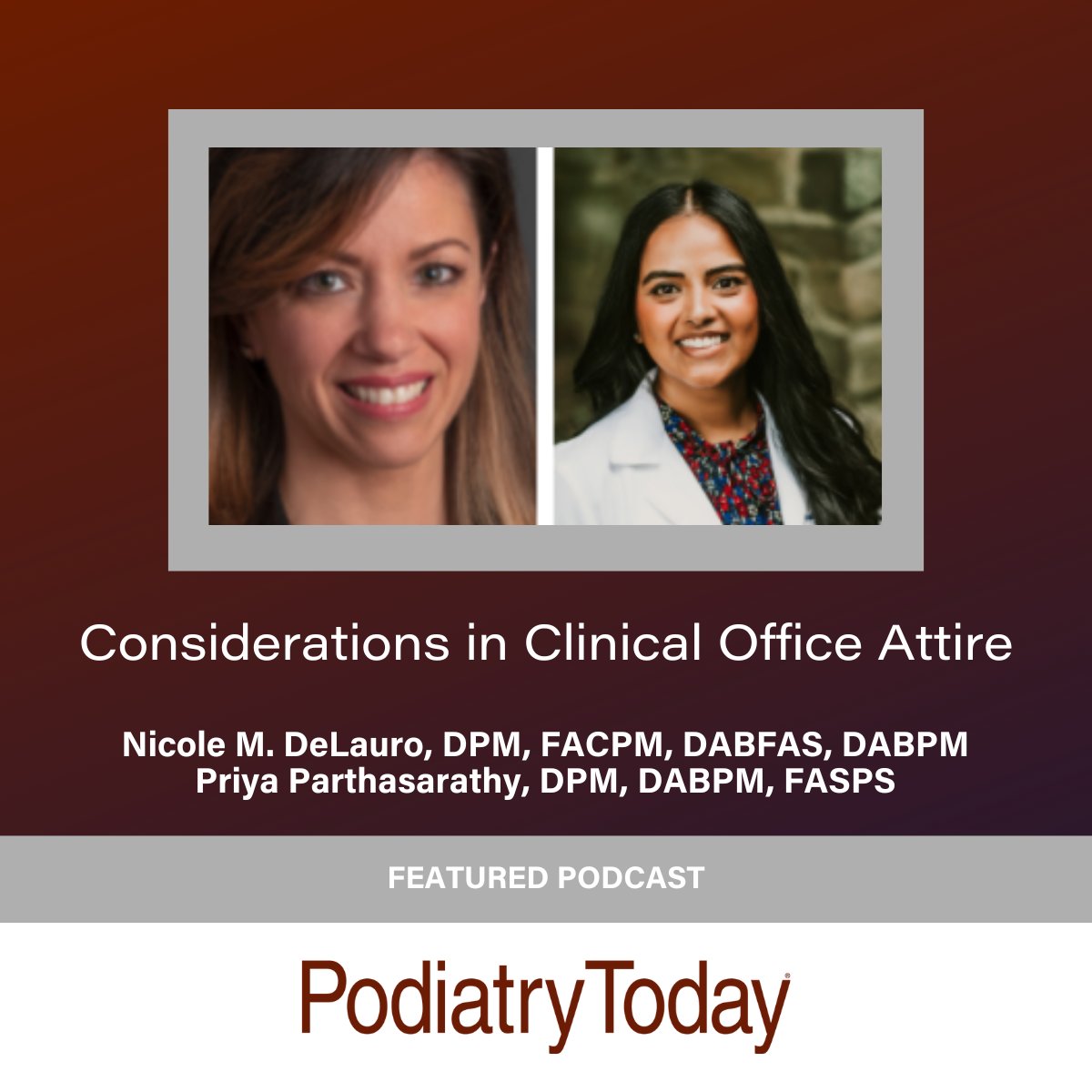 Tun into this new podcast episode for a timely discussion on optimal office attire. What are your personal experiences in your practice?
tinyurl.com/35hmvf2c
#podiatrytoday #podiatry #podcast #officeattire #DPM