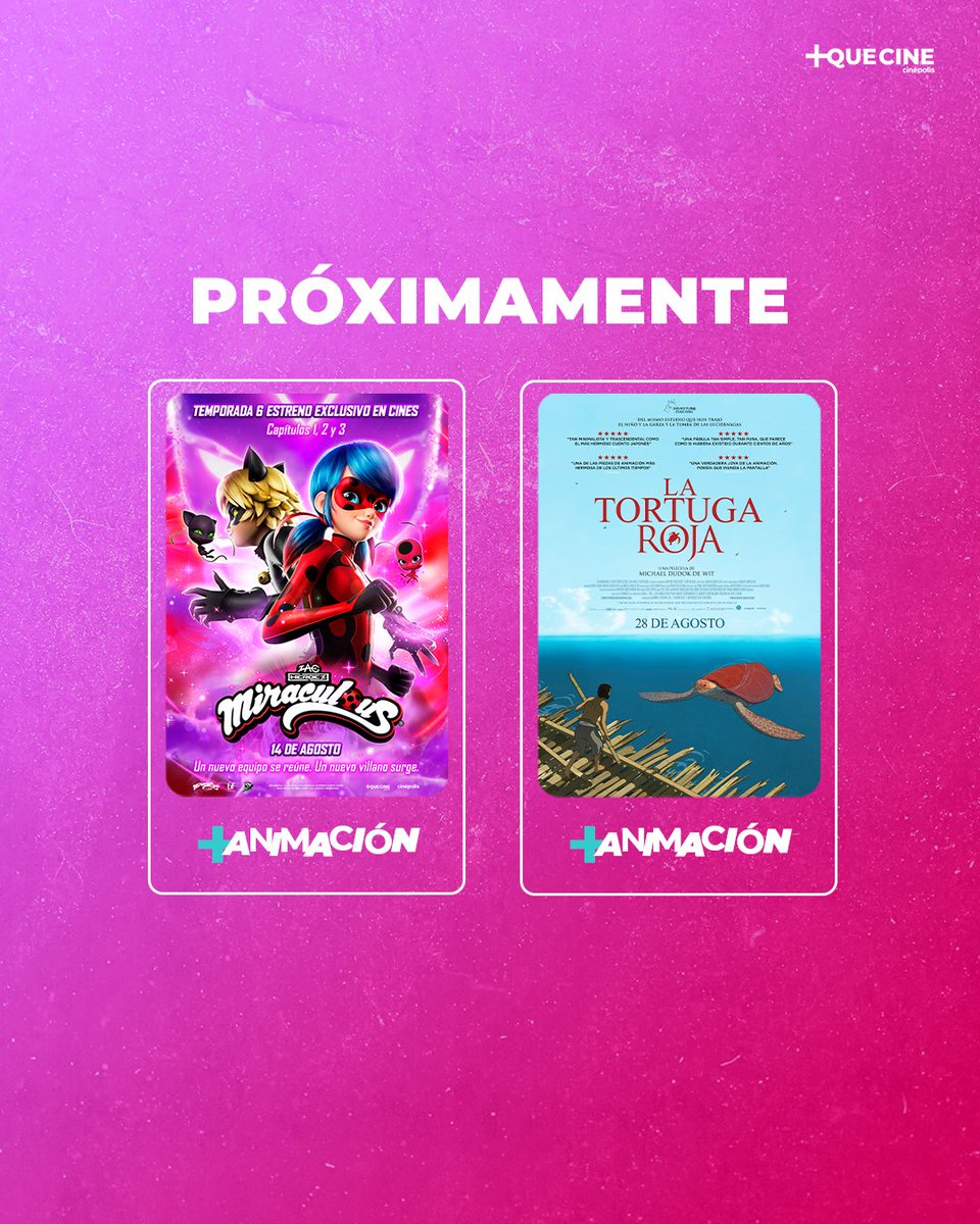 MasQueCineLatam's tweet image. ¡Este verano está repleto de estrenos para todos los gustos! 😎 Checa todo lo que llega a Cinépolis:
📽️ Vive a partir de hoy el estreno de la versión remasterizada de La Quimera del Oro.
👨🍳 Nos vemos este domingo para la Gran Final de MasterChef Celebrity.
🎶 Ya están…