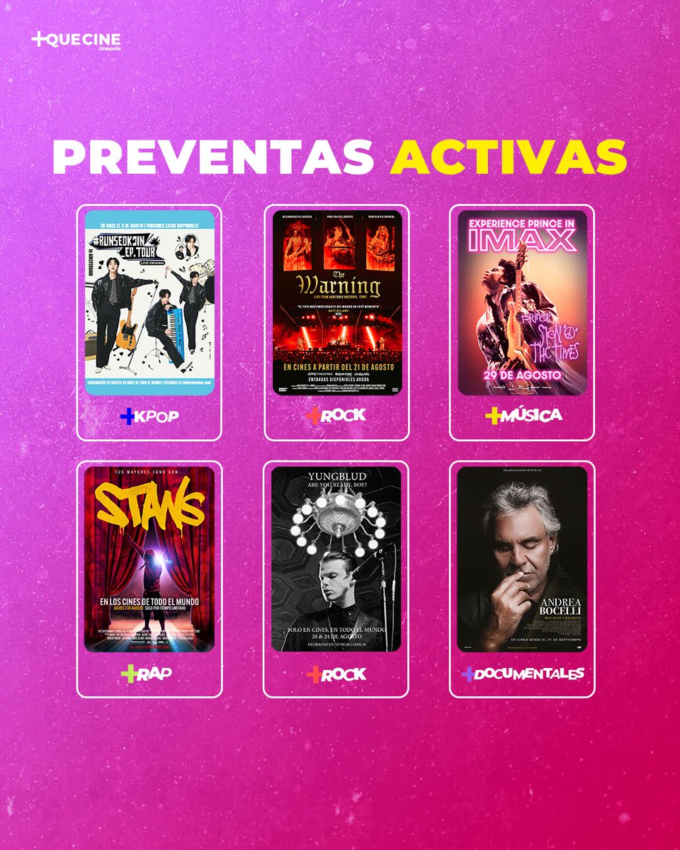 MasQueCineLatam's tweet image. ¡Este verano está repleto de estrenos para todos los gustos! 😎 Checa todo lo que llega a Cinépolis:
📽️ Vive a partir de hoy el estreno de la versión remasterizada de La Quimera del Oro.
👨🍳 Nos vemos este domingo para la Gran Final de MasterChef Celebrity.
🎶 Ya están…