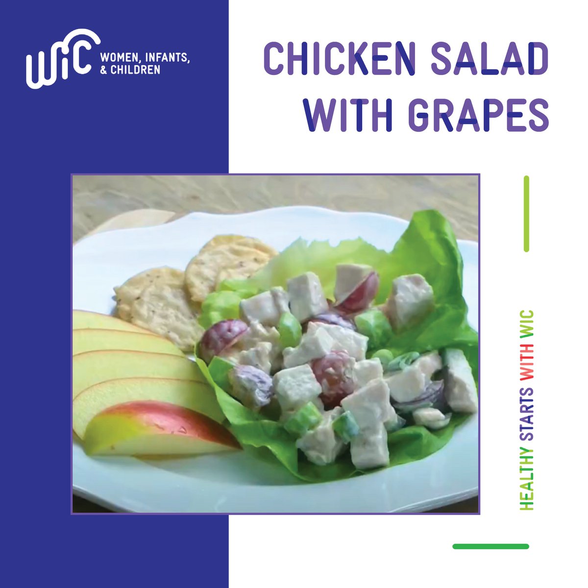HealthierJC's tweet image. When it’s hot out, chicken salad is a cool, protein-packed meal! 🥗 Serve it on whole-grain bread, in a pita, or with crackers for a tasty summer lunch. Try this easy recipe from @txwicsouthplains: texaswic.org/recipes/easy-h… #WICRecipes #SummerMeals #HealthierJC @jerseycity