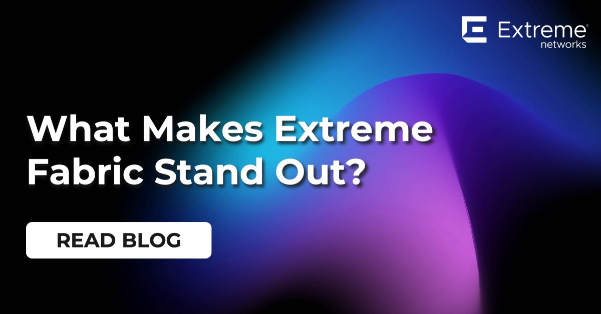 Discover why Extreme Fabric is the most widely deployed network fabric solution globally. Trusted by major brands, Extreme Fabric unifies complex networks, automates management tasks, and provides robust security features.

Learn more: extremenetworks.com/resources/blog…